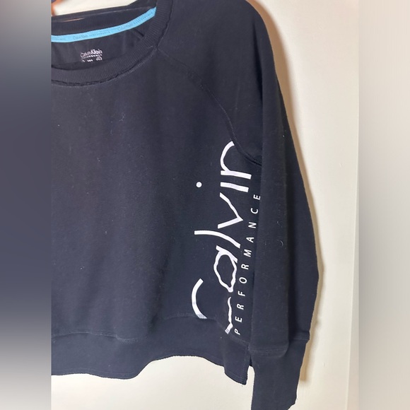 Calvin Klein Performance Fleece-Lined Black Pull Over Sweatshirt Size Large - Picture 3 of 8